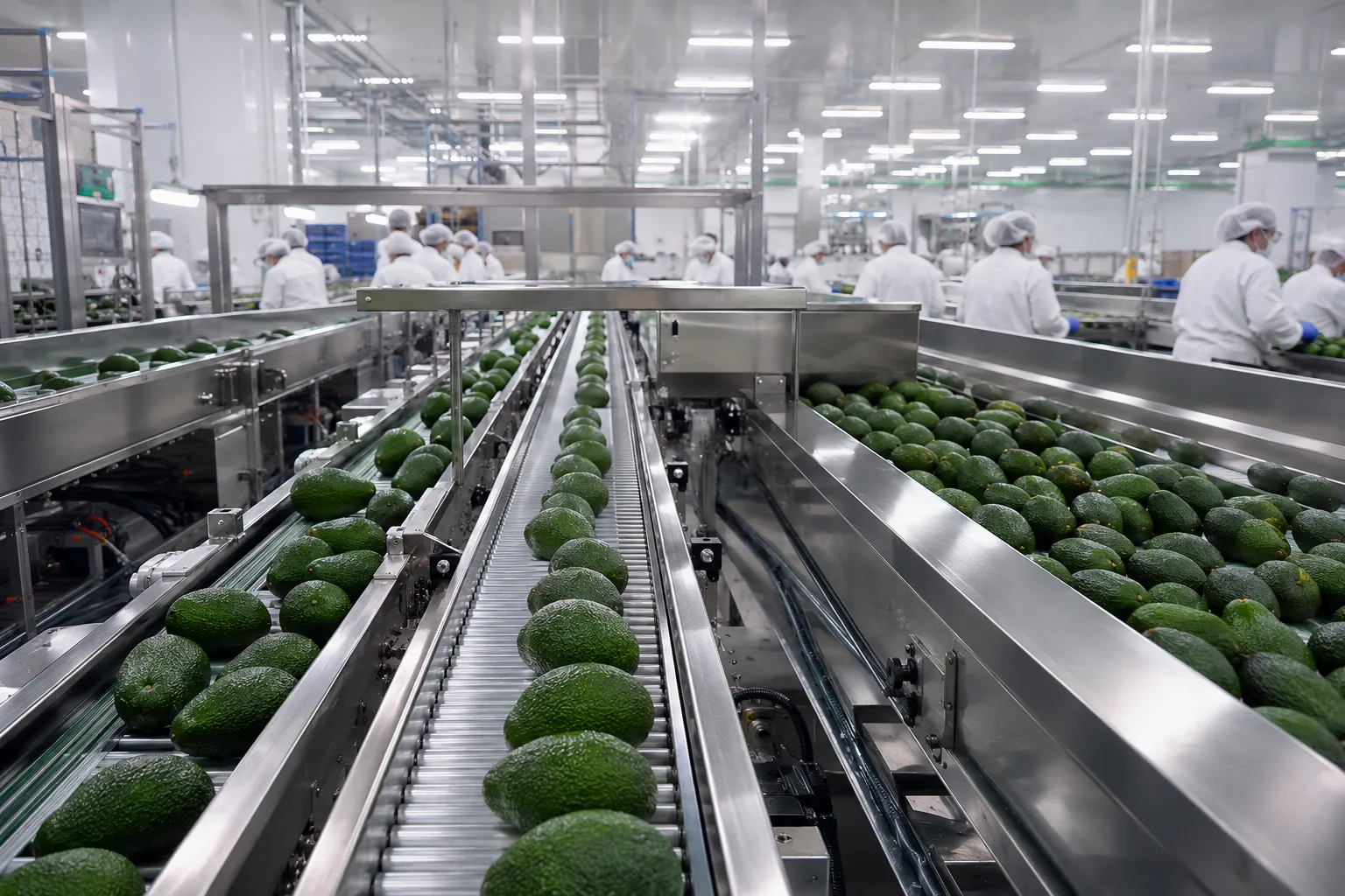 El Paraíso packing facility — MAF RODA avocado sorting and packaging line